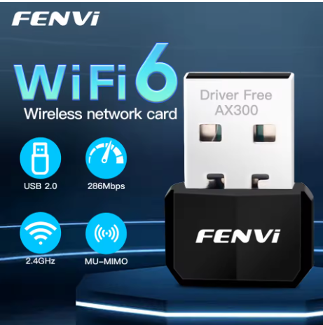 DONGLE ADAPTADOR WIFI 6 286MBS FU-AX300 2.4GHZ FENVI