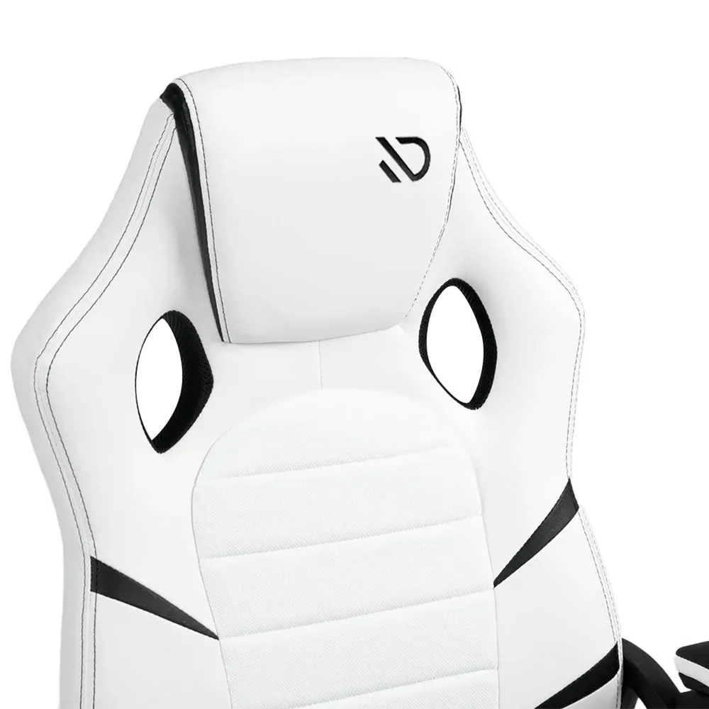 CADEIRA GAMER DUEX DX9002 - BRANCO C/ DET. EM PRETO