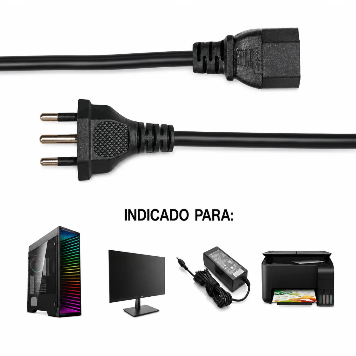 CABO DE FORÇA 3PIN PC/FONTE