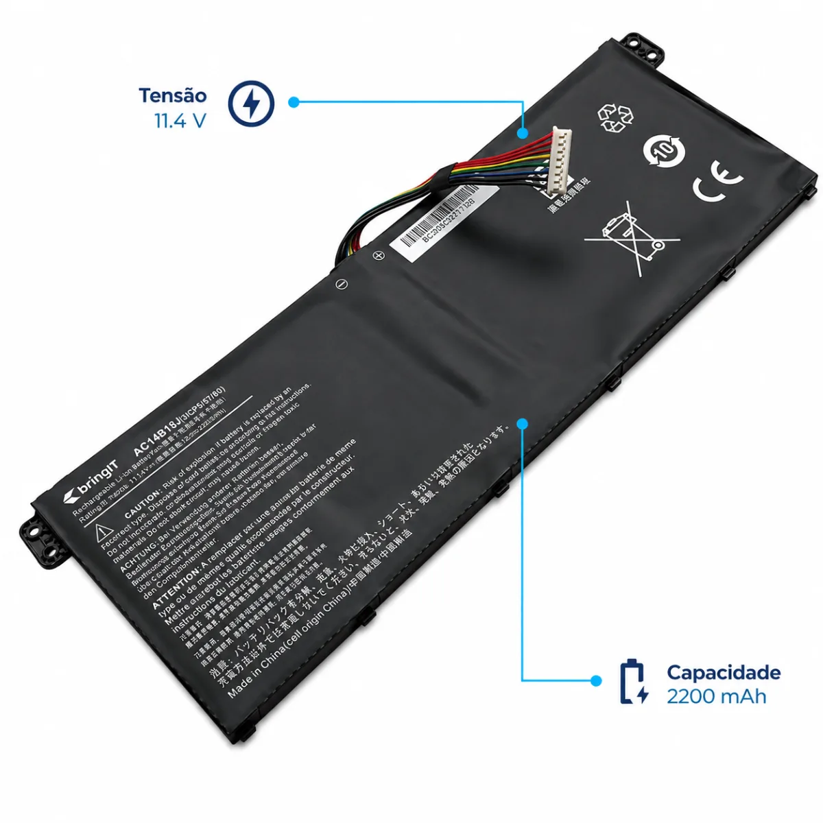 BATERIA PARA NOTEBOOK ACER ASPIRE 3 A315-510P-34XC 11.4V