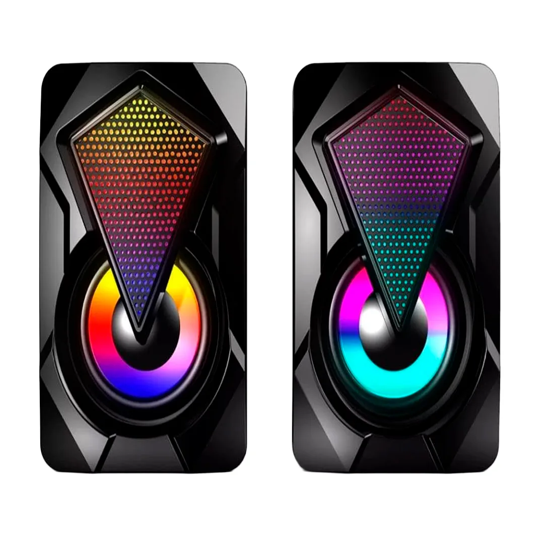 CAIXA DE SOM RGB SPEAKERS MULTIMÍDIA USB 2.0 6W RO800 KNUP