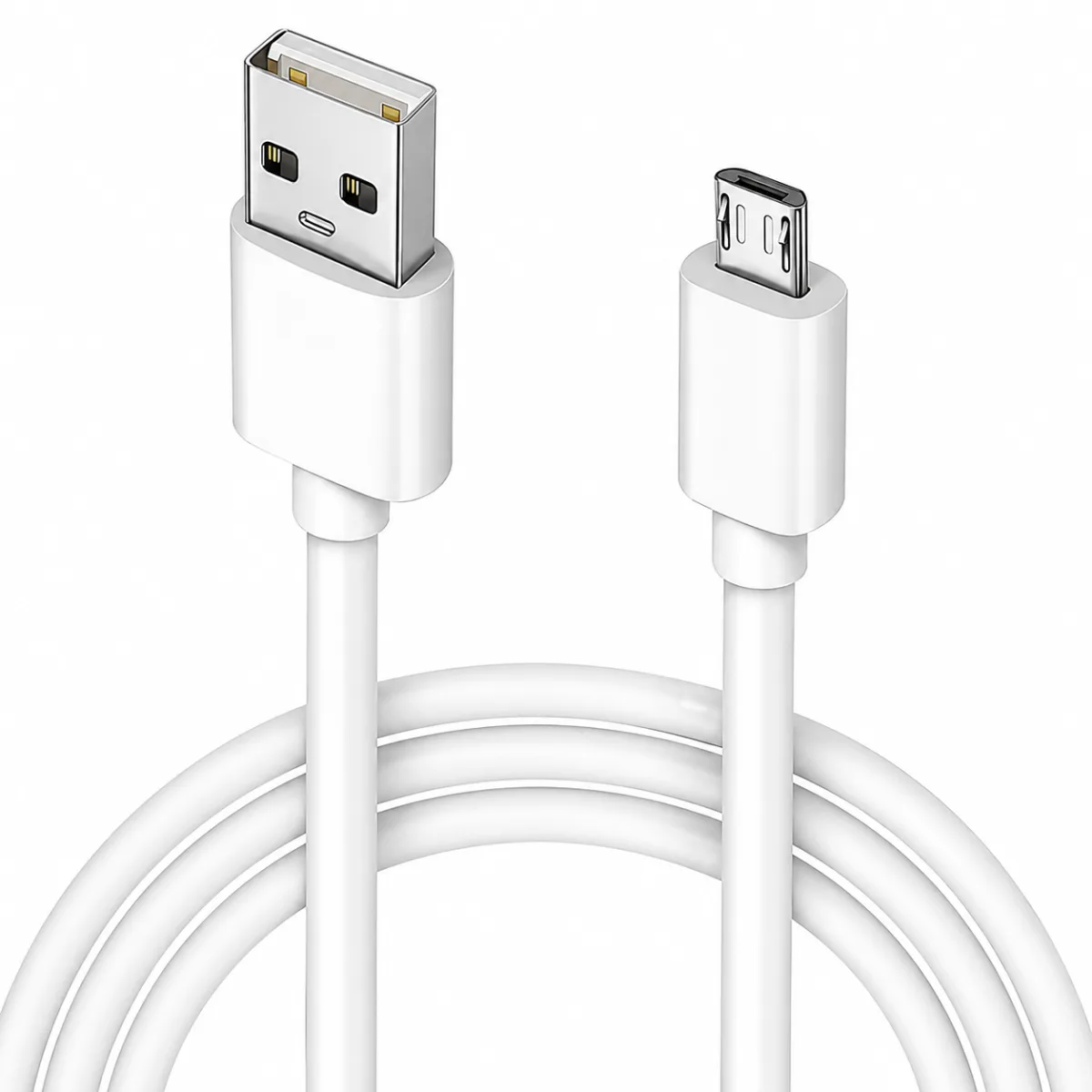 CABO CARREGADOR USB-A P/ MICRO USB 1M BRANCO