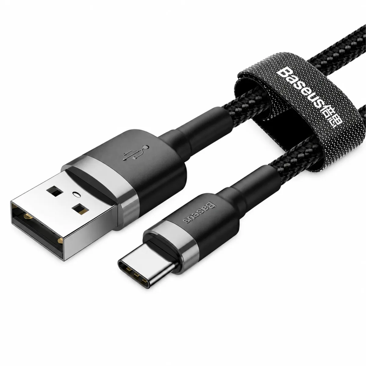 CABO CARREGADOR USB A P/ USB C BASEUS 2M, FG1, PRETO