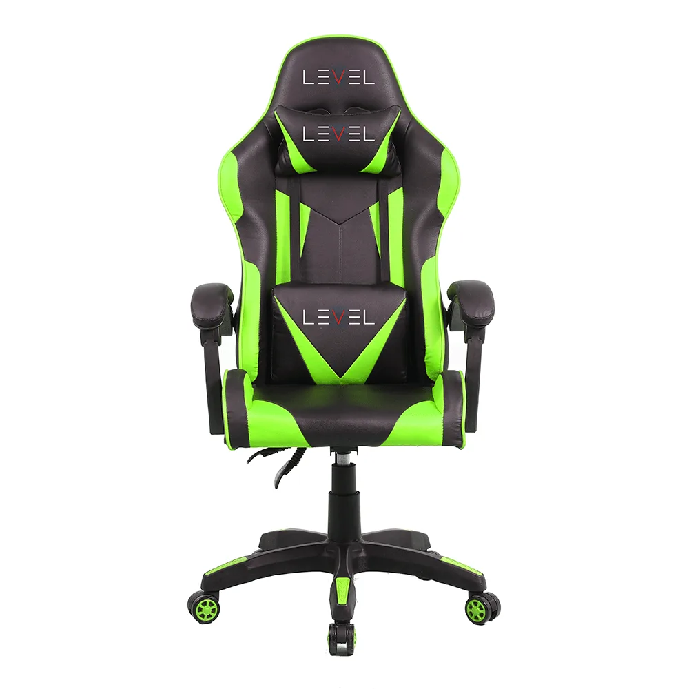CADEIRA GAMER LEVEL LVC01DN PRETO/VERDE