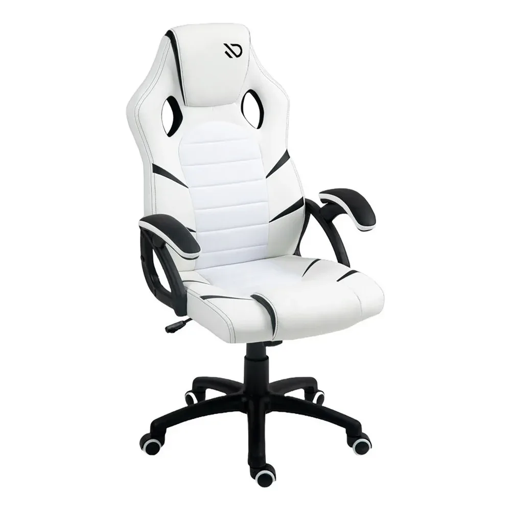CADEIRA GAMER DUEX DX9002 - BRANCO C/ DET. EM PRETO