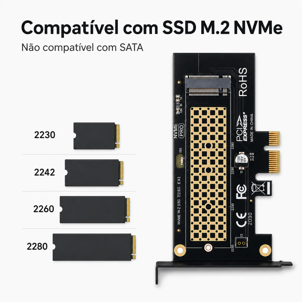 ADAPTADOR M2 NVME PCIE 1X GEN 3/4 