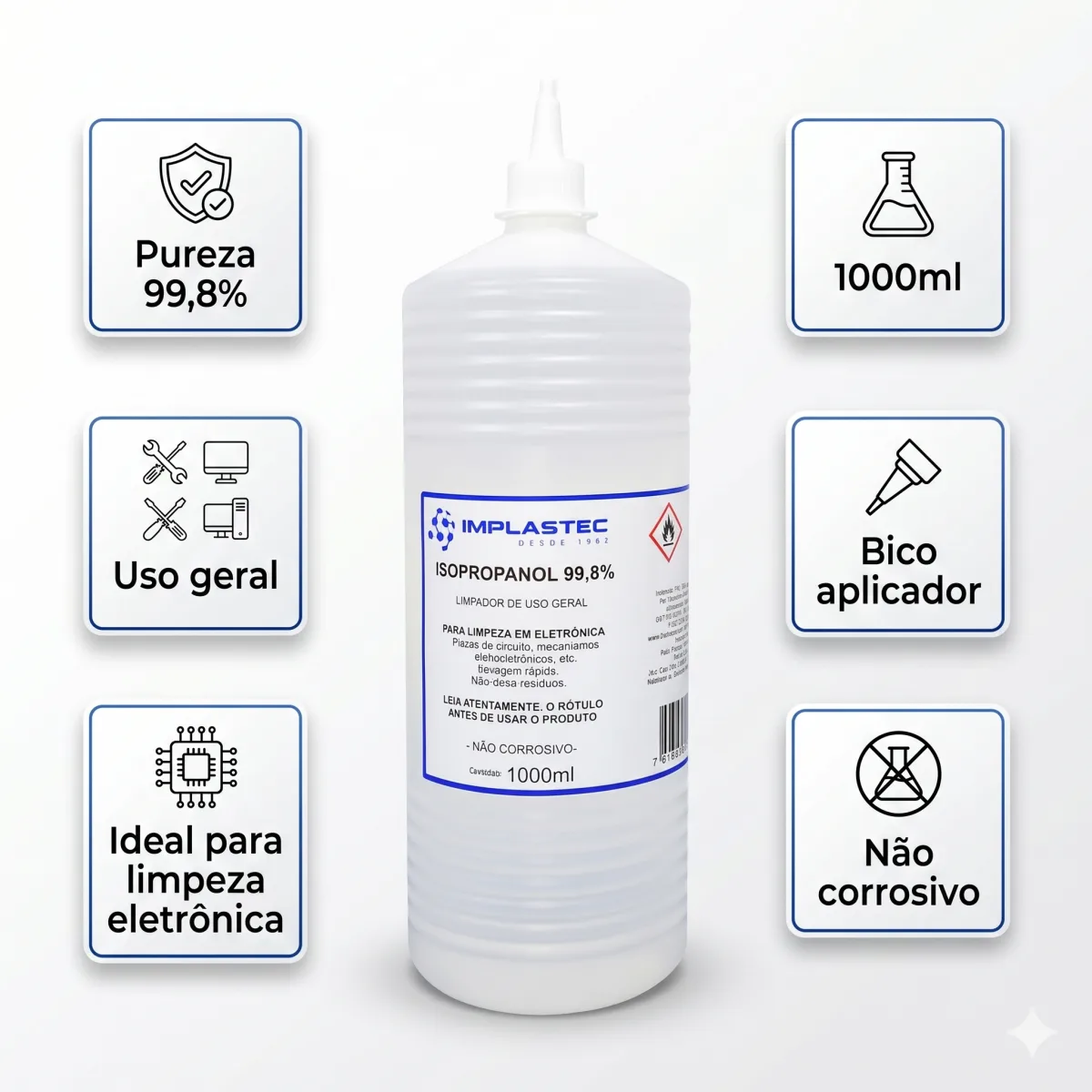 ALCOOL ISOPROPILICO 1000ML IMPLASTEC
