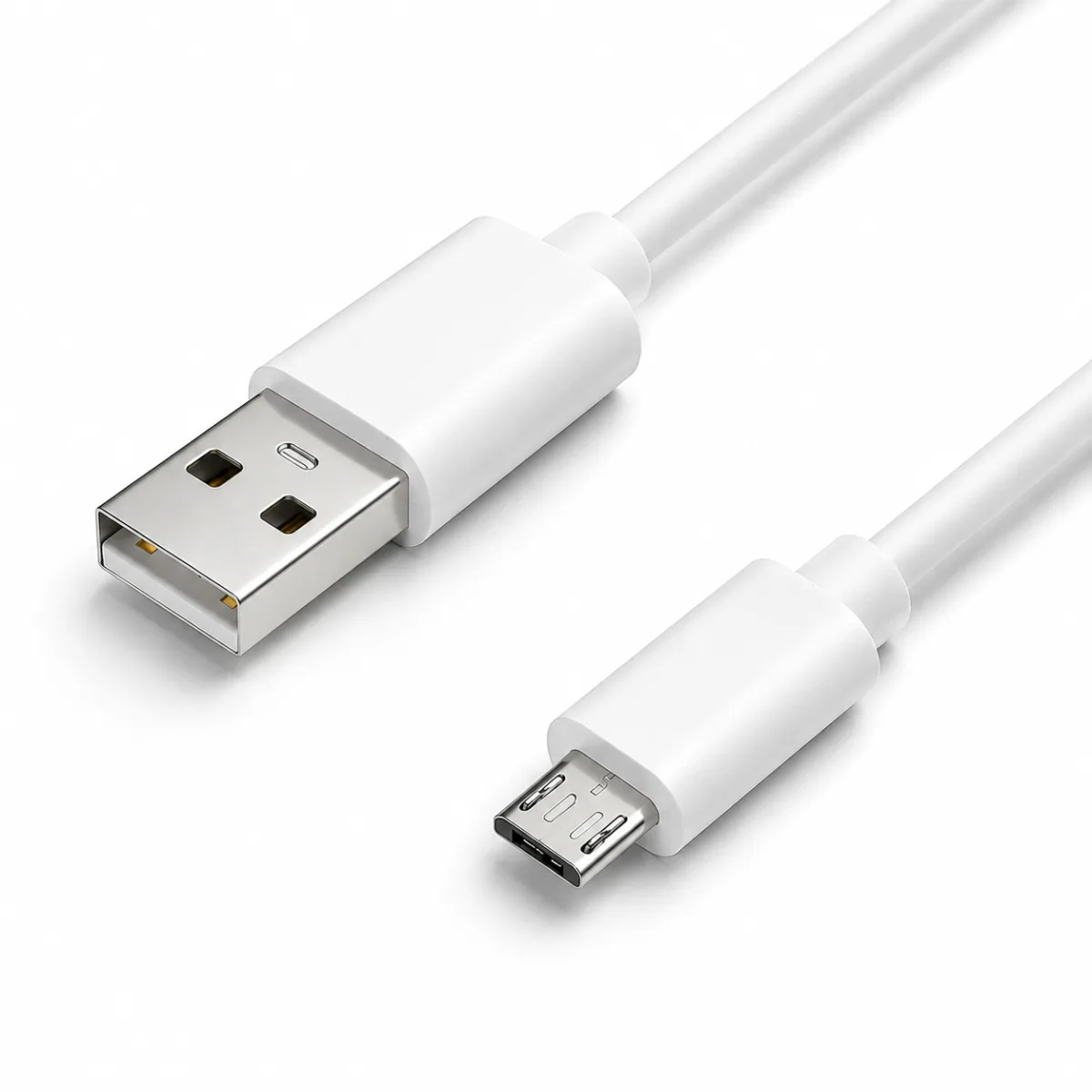 CABO CARREGADOR USB-A P/ MICRO USB 1M BRANCO