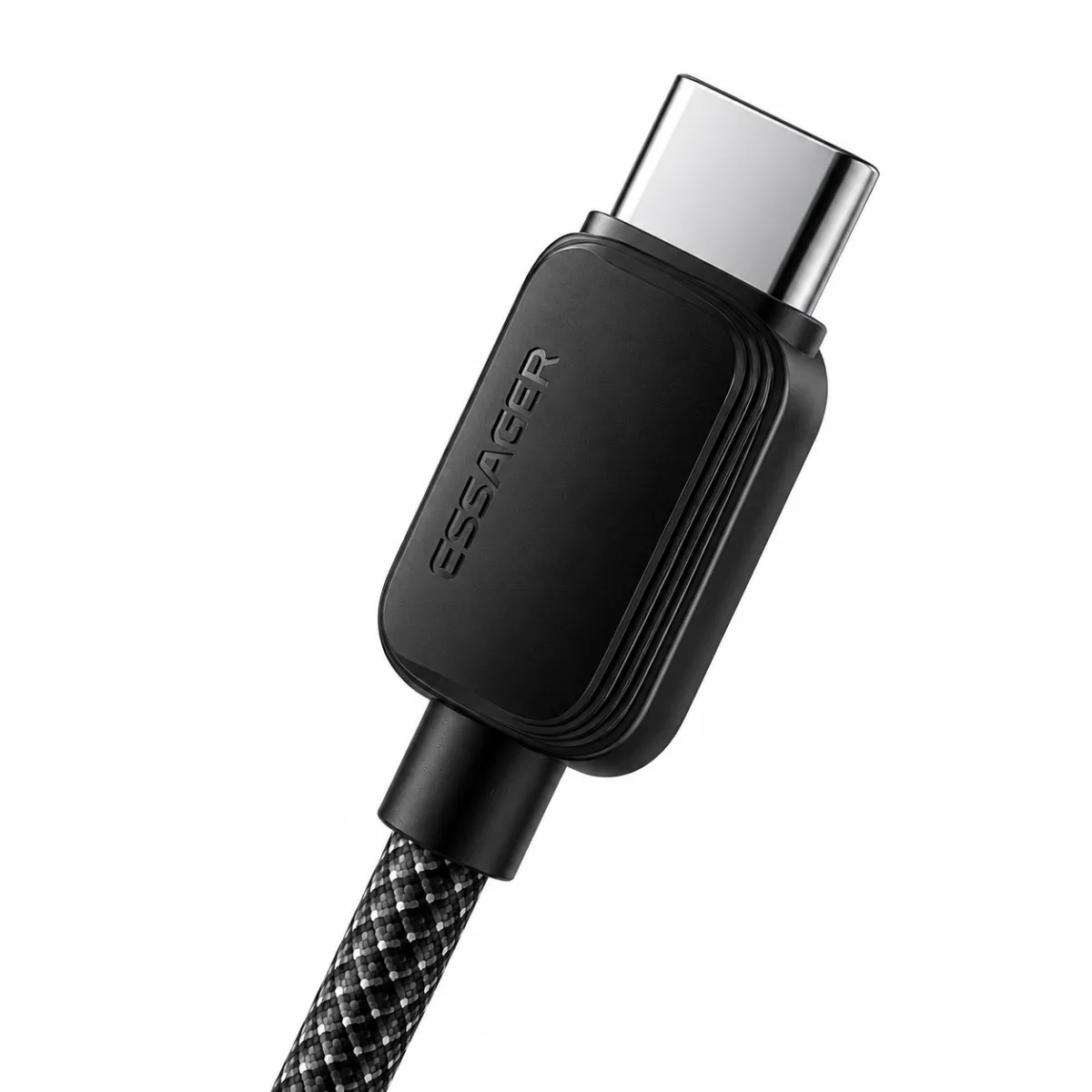 CABO CARREGADOR COM FONTE USB A P/ USB C ESSAGER 20W 1M - PRETO