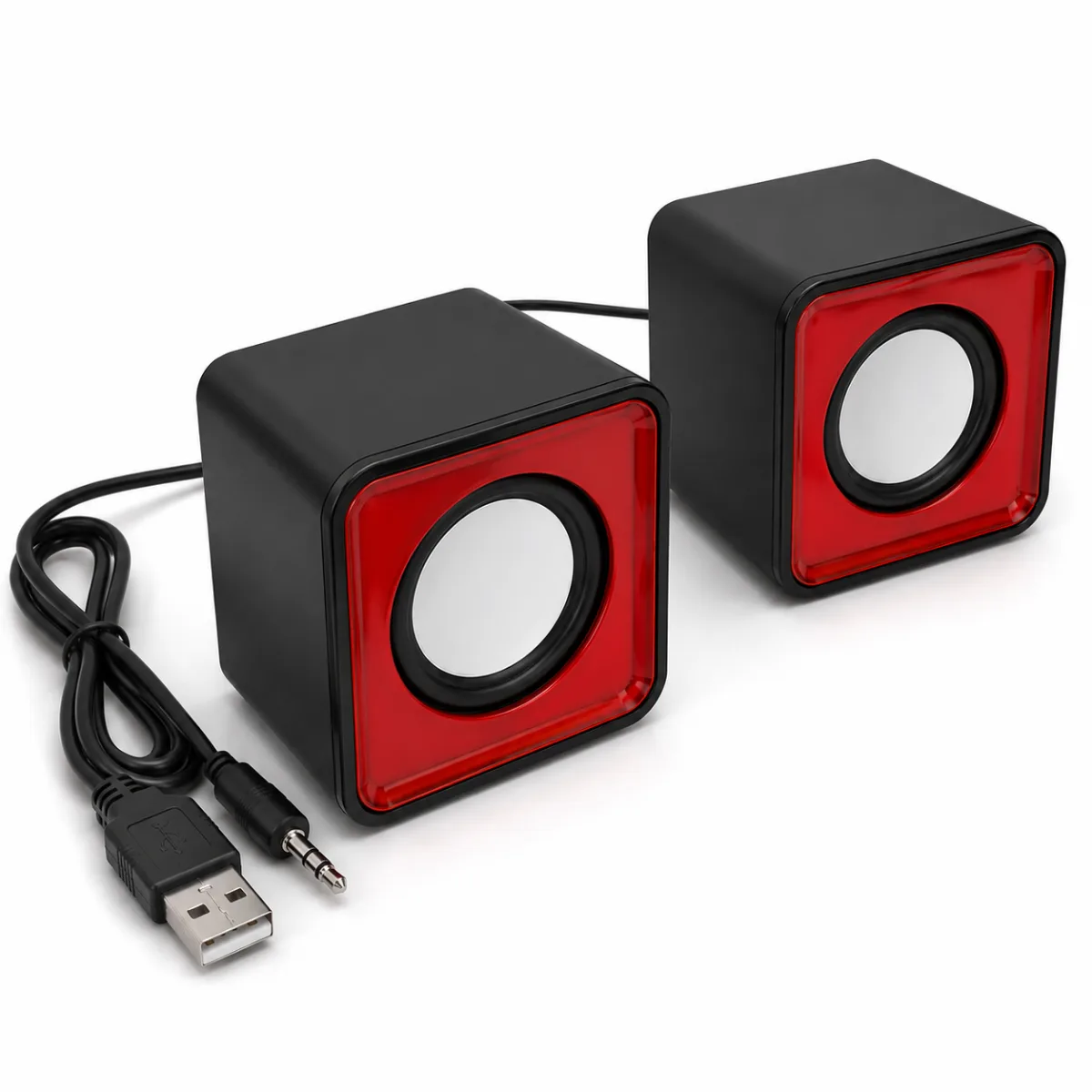 CAIXA DE SOM KNUP USB 3W KP-609 VERMELHO
